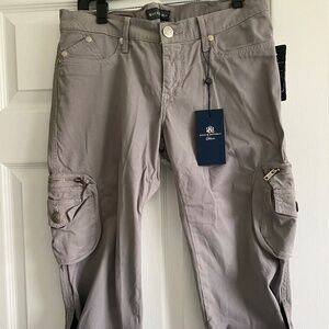 Rock & Republic Grey Cropped Cargo Pants Women’s Sz. 29